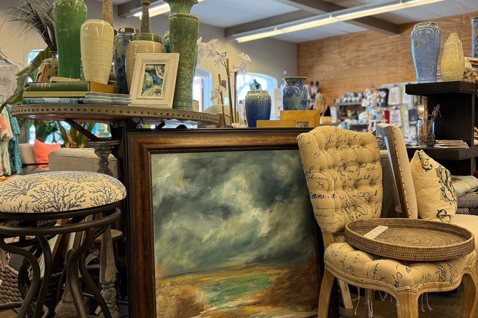 Chairs Vases and Painting