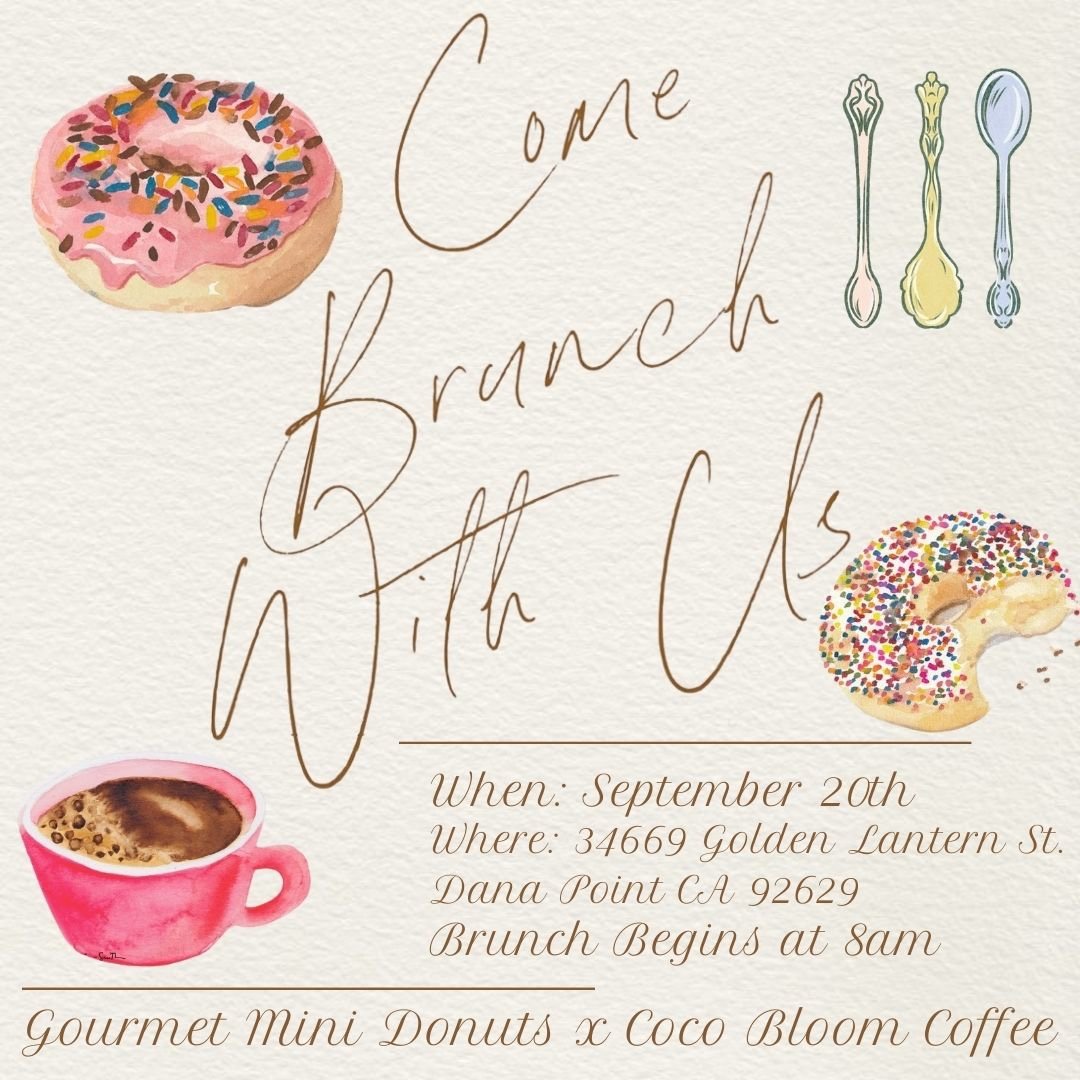 Brunch Flyer Featuring Coffee and Donuts